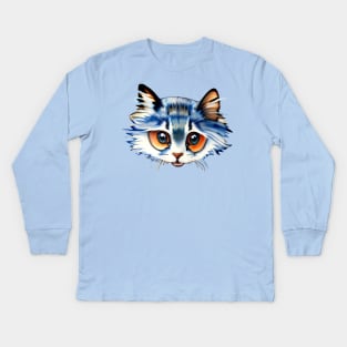 CUTE KITTY. cute kitten. BIG EYES. Kids Long Sleeve T-Shirt